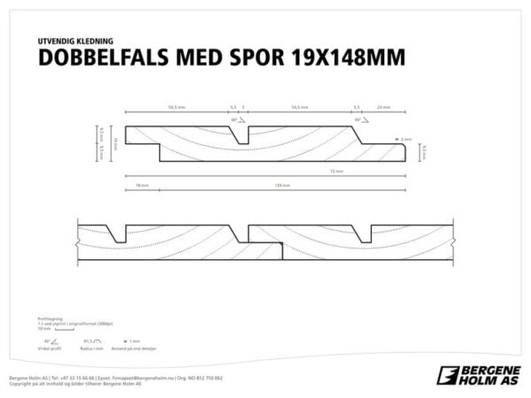 DOBBELFALS MED SPOR ÆDELGRÅ - obrazek 3